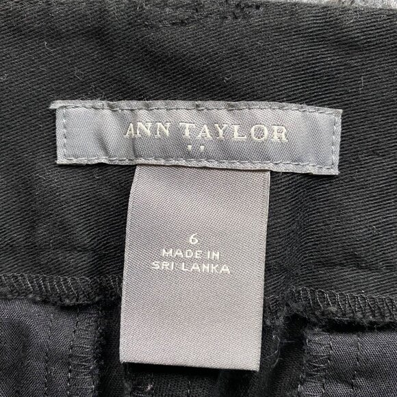 Ann Taylor Pants Women's 6 Black Straight-Leg Dress trousers Stretch Office Wear - Picture 4 of 11